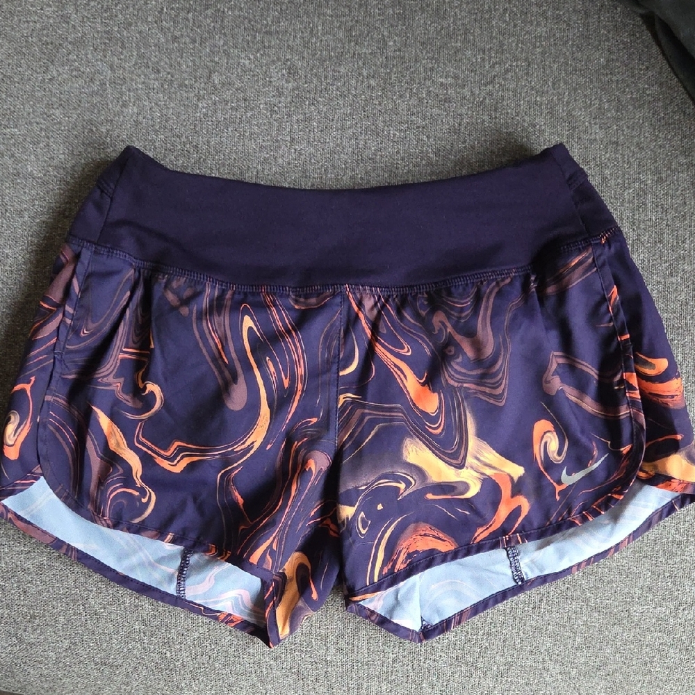 Nike Purple and Orange Athletic Shorts Performance Fit
